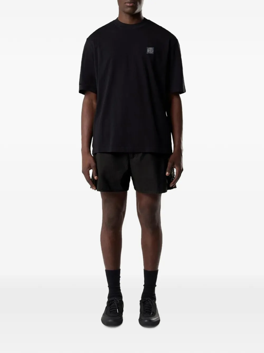 Stone Island 2100030 jersey T-shirt van biologisch katoen Zwart