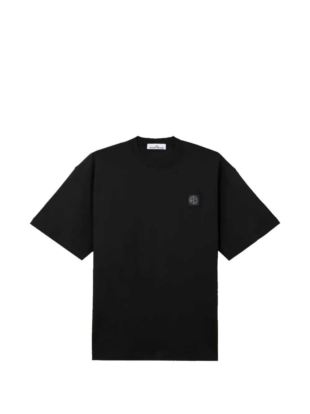 Stone Island t-shirt 2100030 en jersey de coton biologique - Noir Stone Island t-shirt 2100030 en jersey de coton biologique - Noir