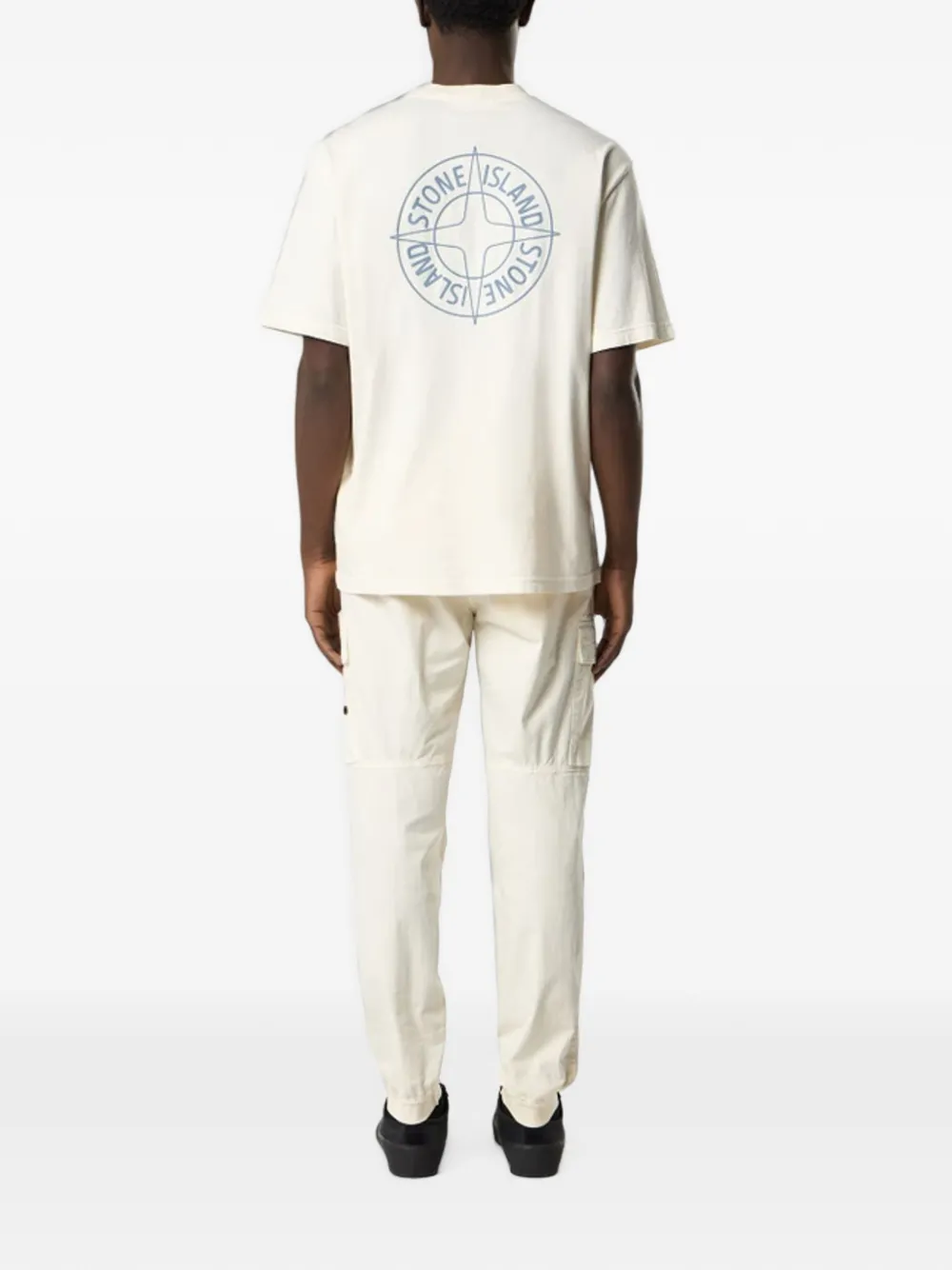 Stone Island T-shirt met Compass-logoprint Beige