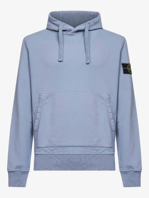 Stone Island 6100062 organic cotton fleece regular-fit hooded sweatshirt with pouch pocket