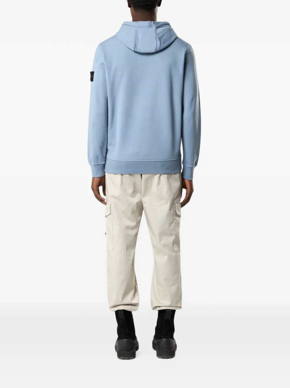 Stone Island Hoodie met trekkoord en buidelzak Blauw