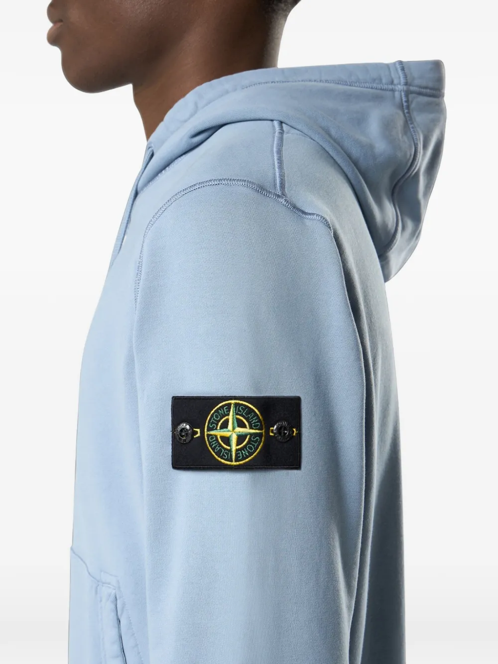 Stone Island Hoodie met trekkoord en buidelzak Blauw