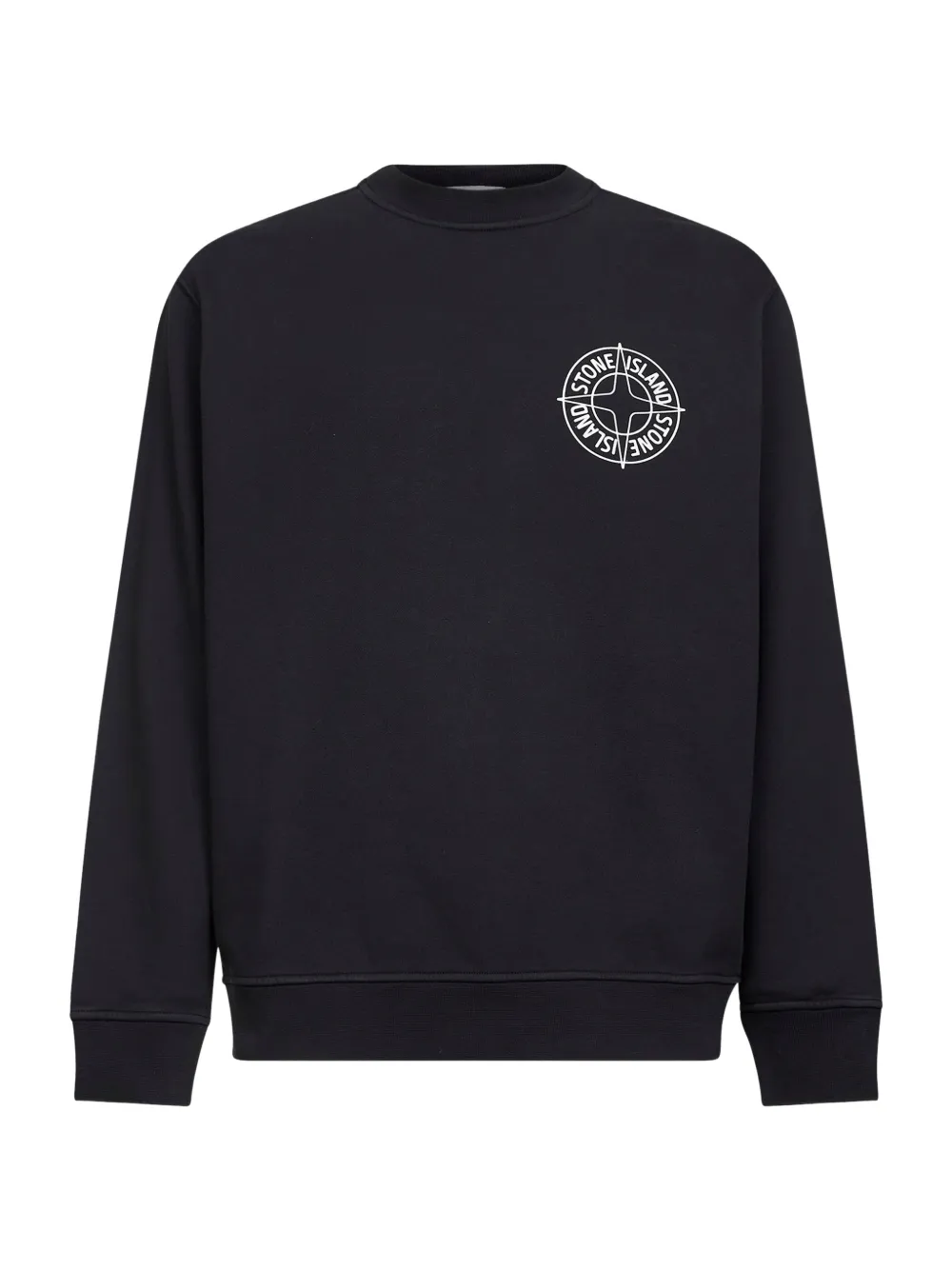 Stone Island Sweater met reliëf logo - Zwart