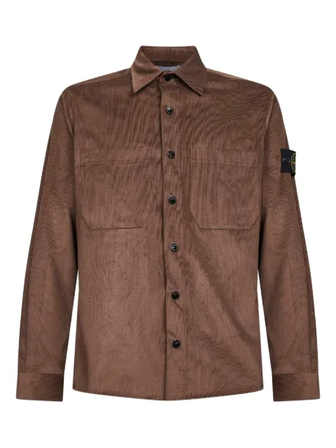 Stone Island patch-pocket long-sleeve shirt