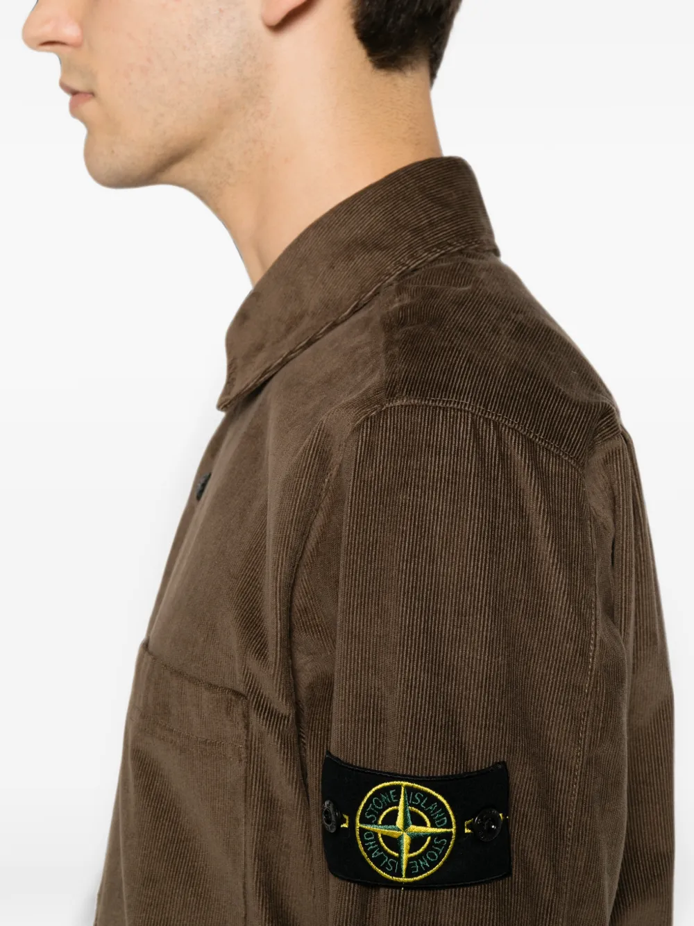 Stone Island Overhemd met opgestikte zak Bruin