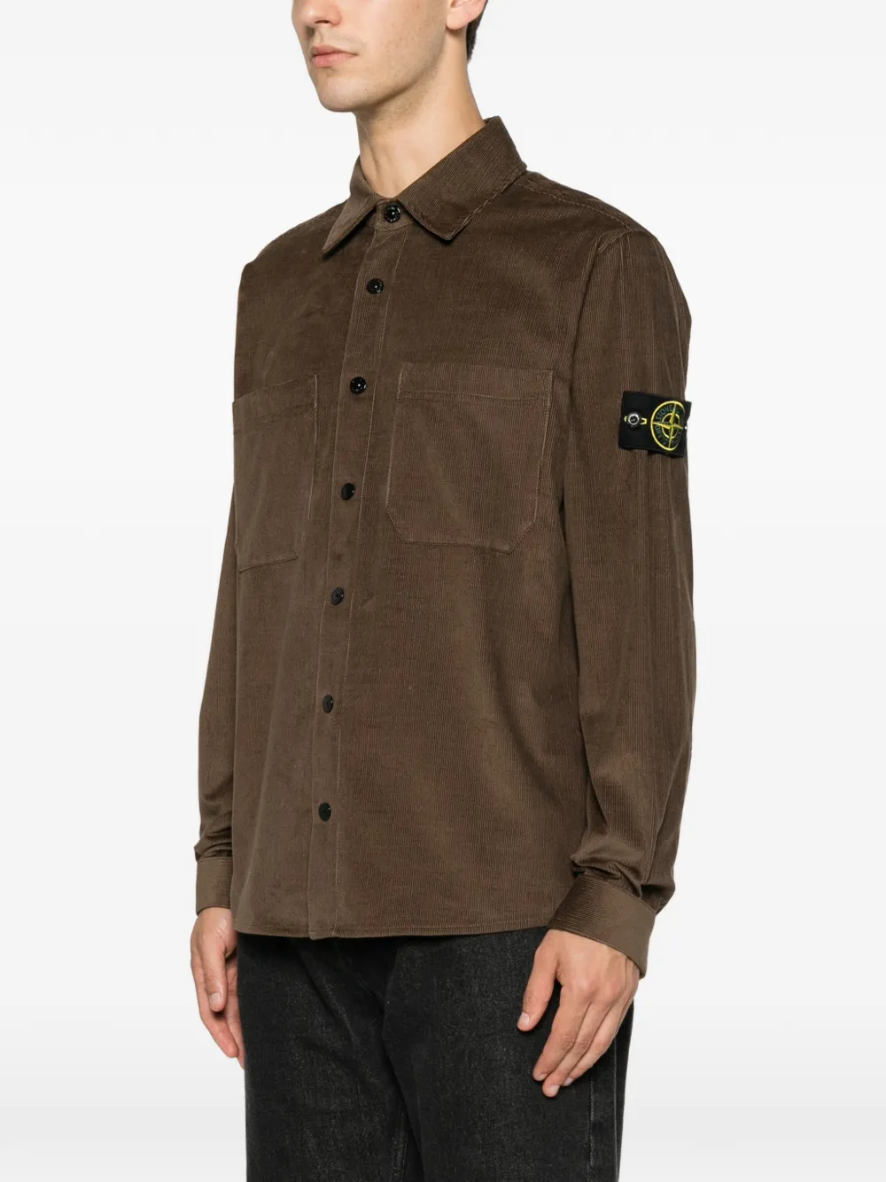 Stone Island Overhemd met opgestikte zak Bruin
