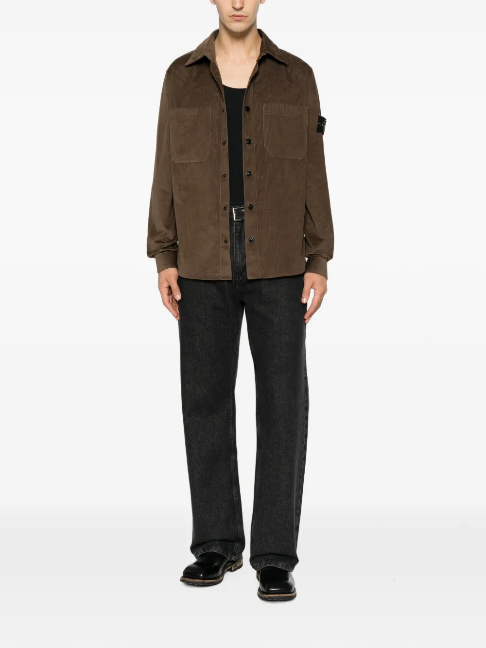 Stone Island Overhemd met opgestikte zak Bruin