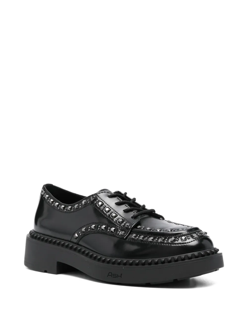 Ash Max leren derby schoenen met studs Zwart
