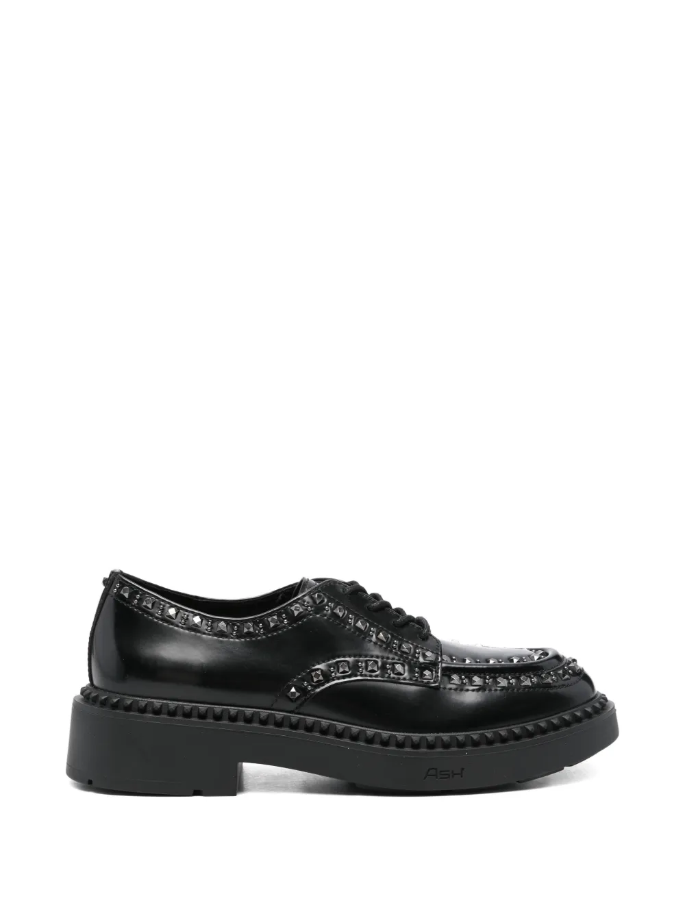 Ash Max leren derby schoenen met studs Zwart