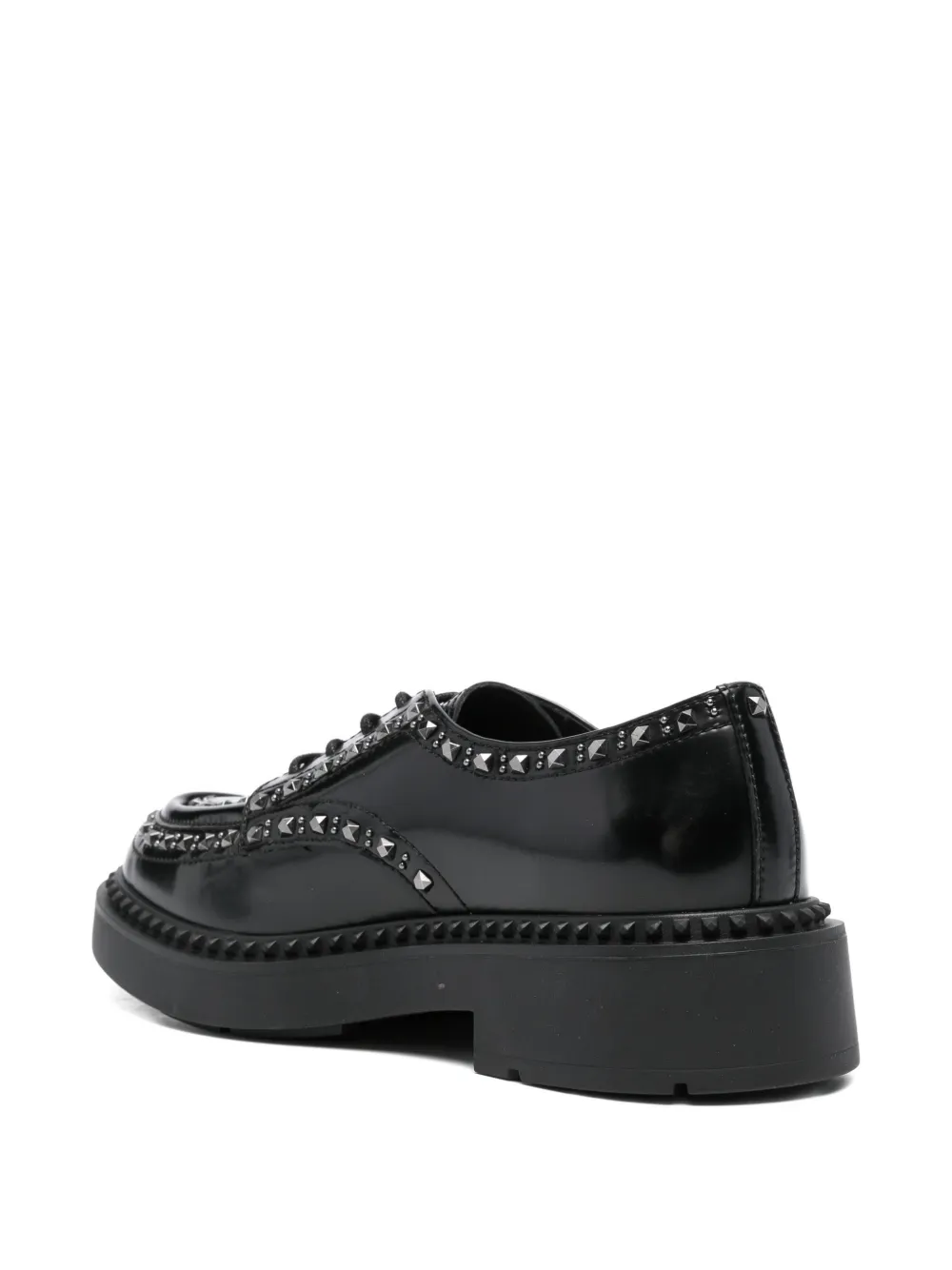 Ash Max leren derby schoenen met studs Zwart