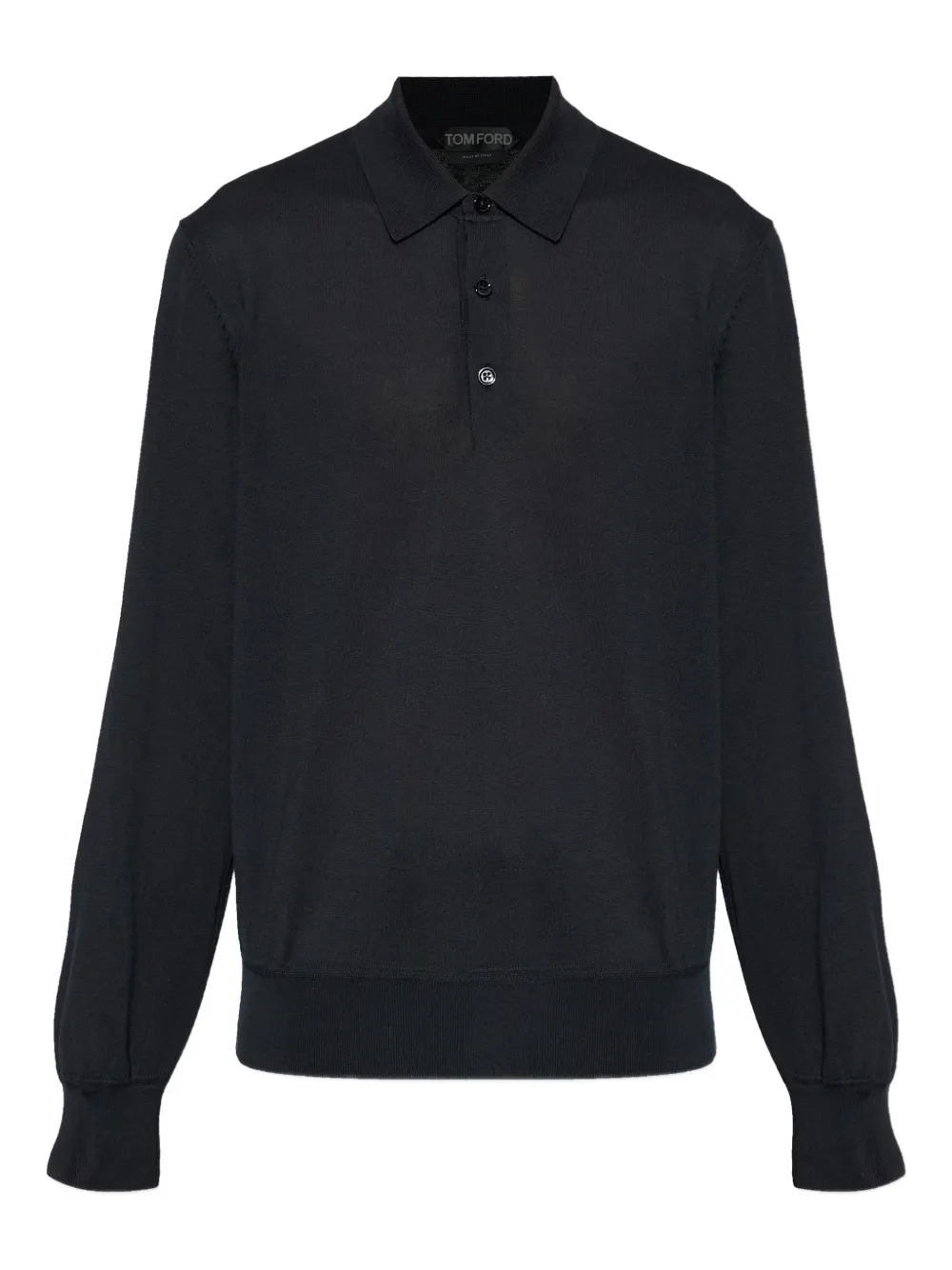 TOM FORD buttoned collared polo shirt - Nero
