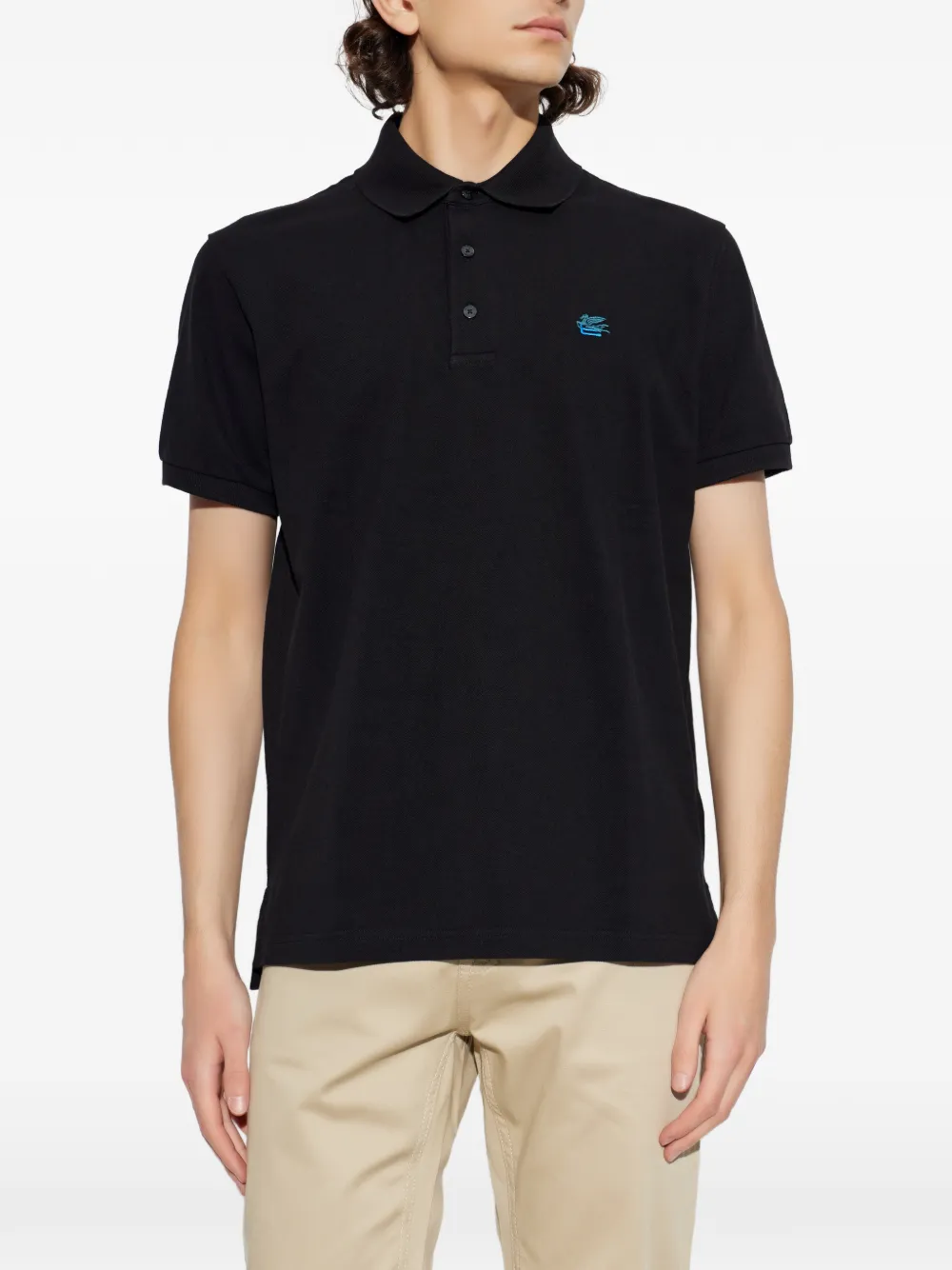 ETRO Poloshirt met borduurwerk Zwart