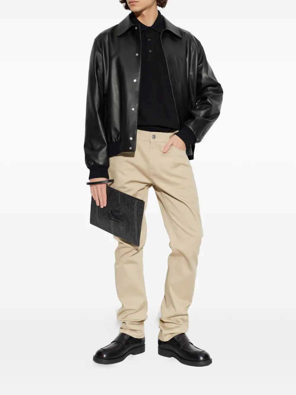 ETRO embroidered polo shirt - Zwart