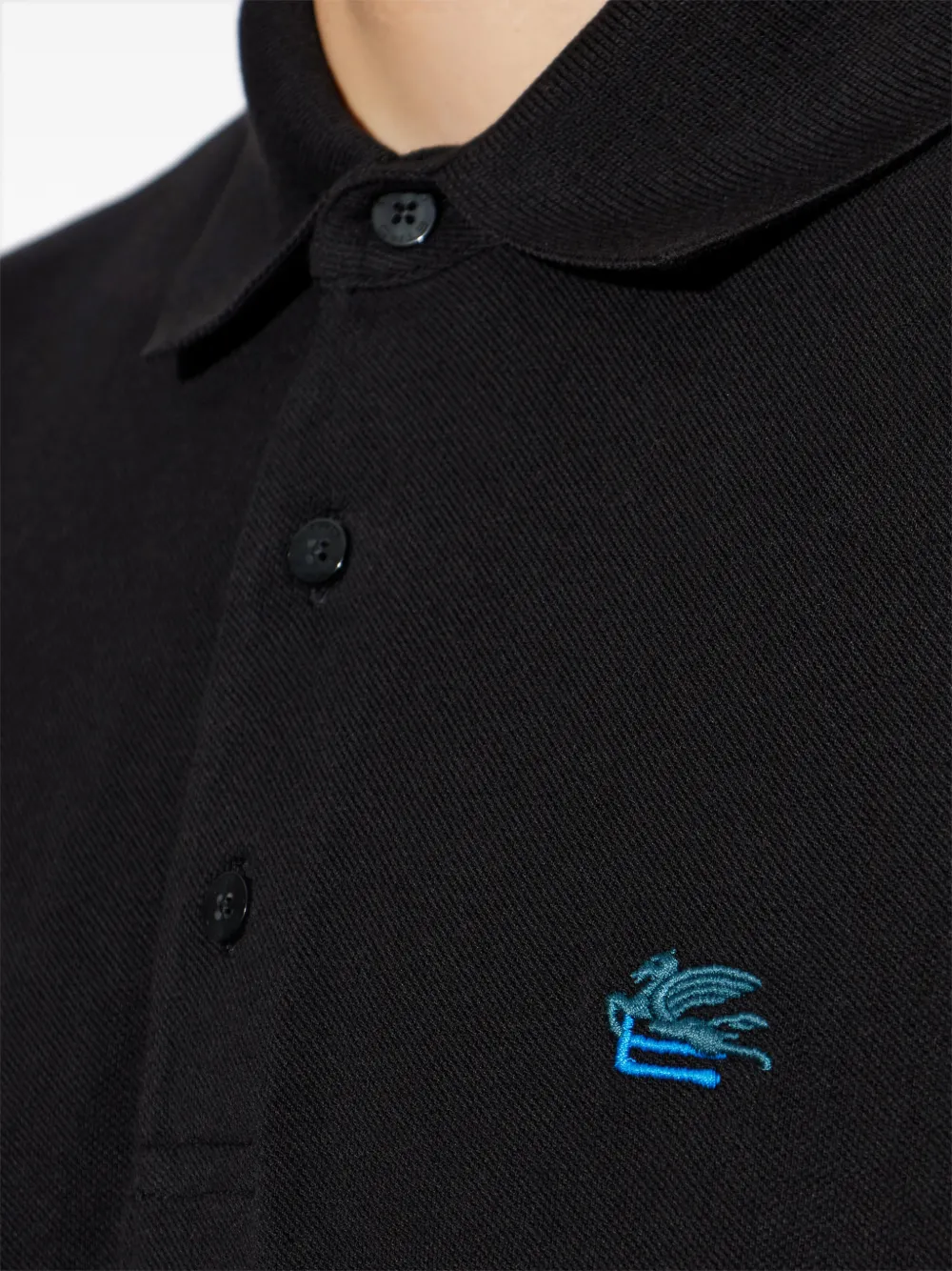 ETRO Poloshirt met borduurwerk Zwart
