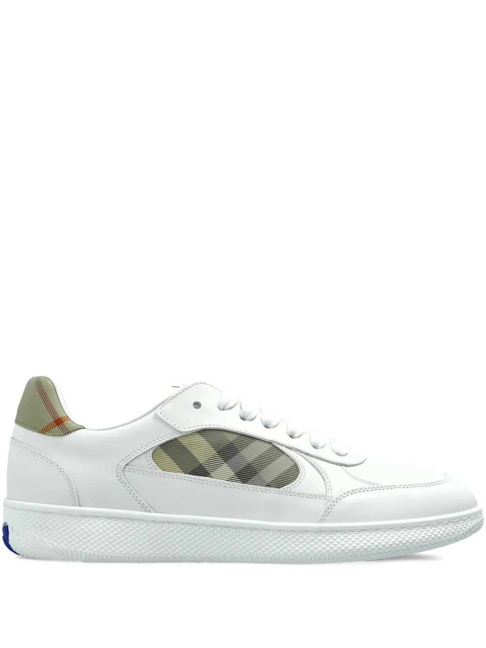 Burberry check panelled sneakers Wit