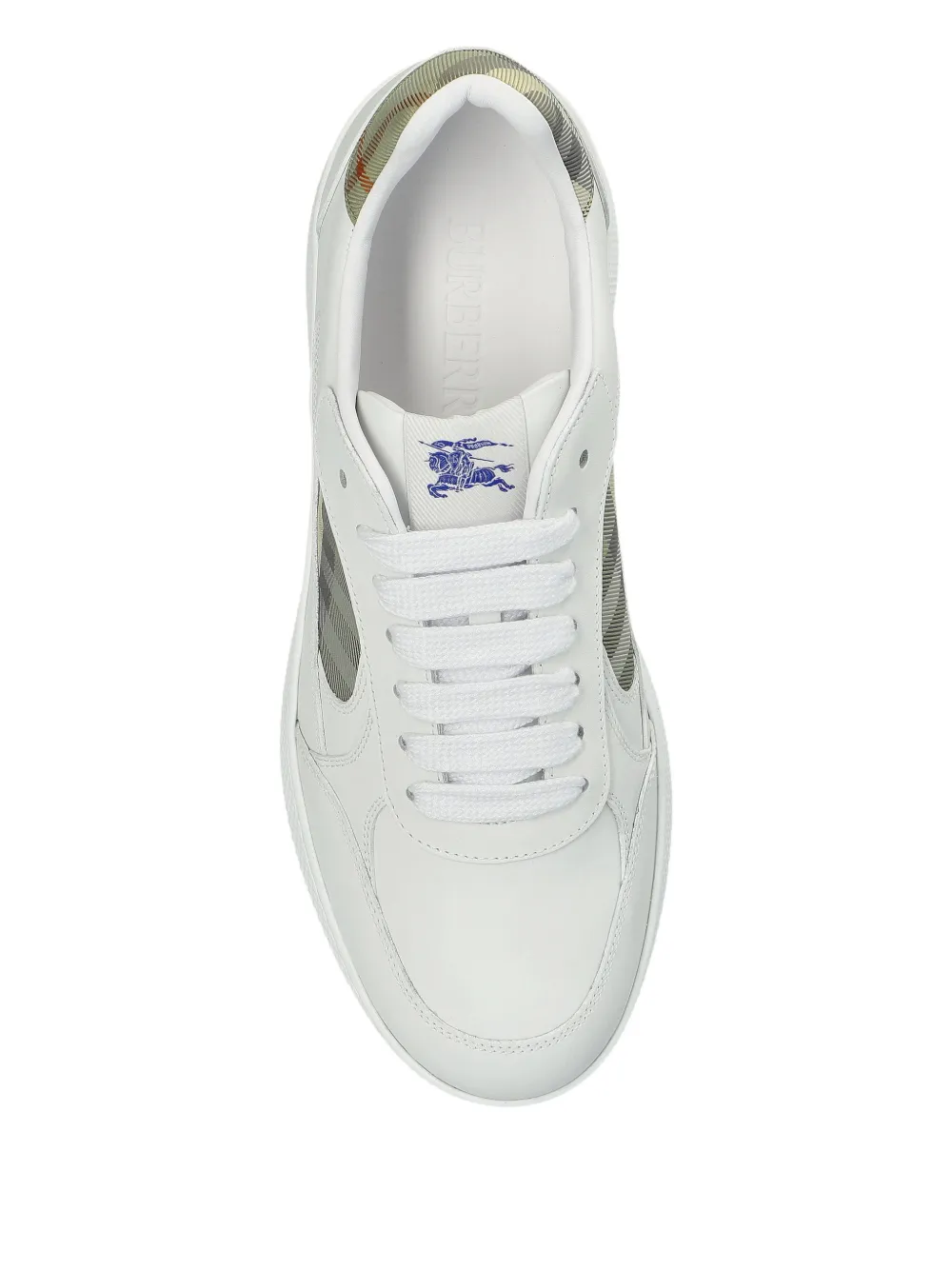 Burberry check panelled sneakers Wit