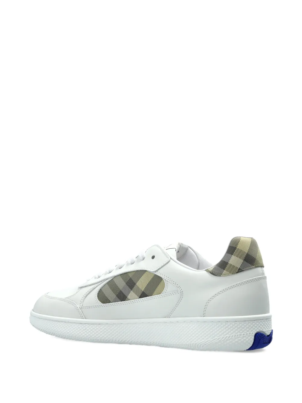 Burberry check panelled sneakers Wit