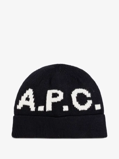 A.P.C. strikket hue med bogstaver