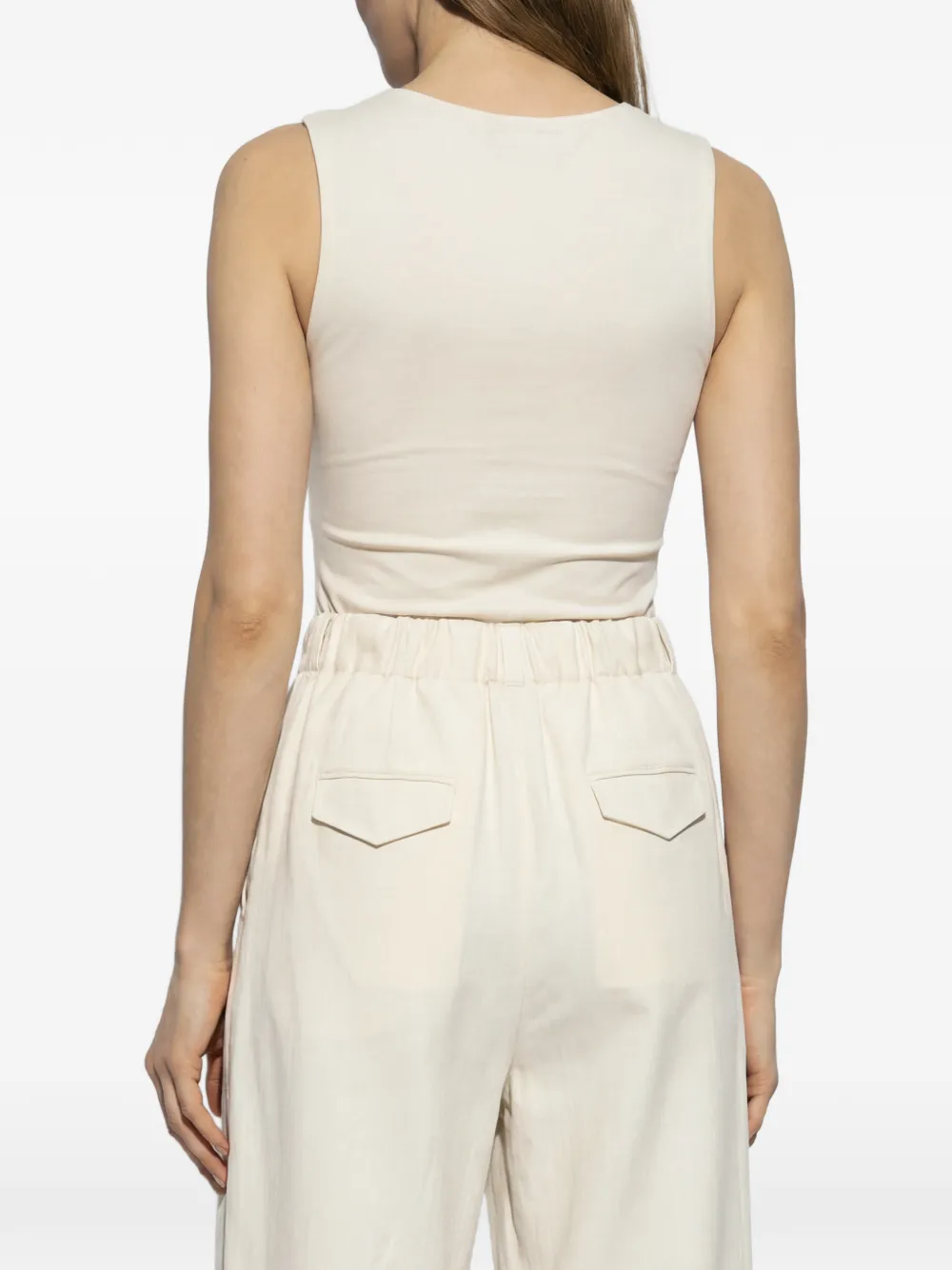 Jil Sander Mouwloze body Beige