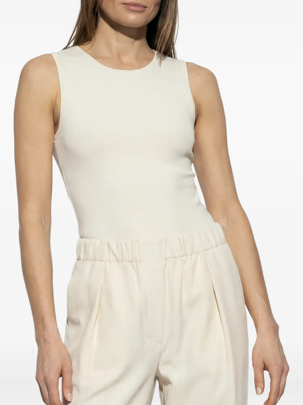 Jil Sander Mouwloze body Beige