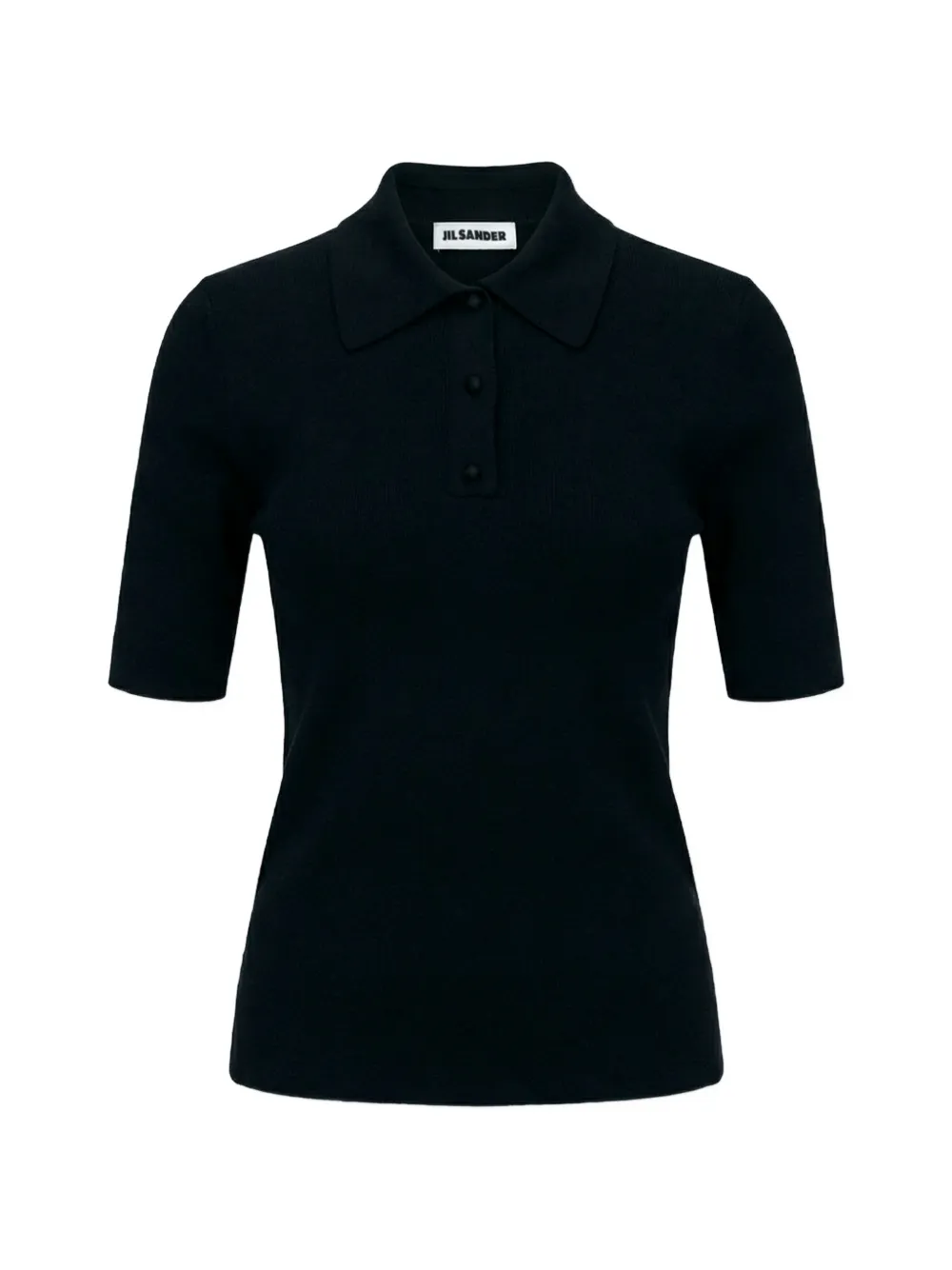 Jil Sander buttoned polo top - Nero