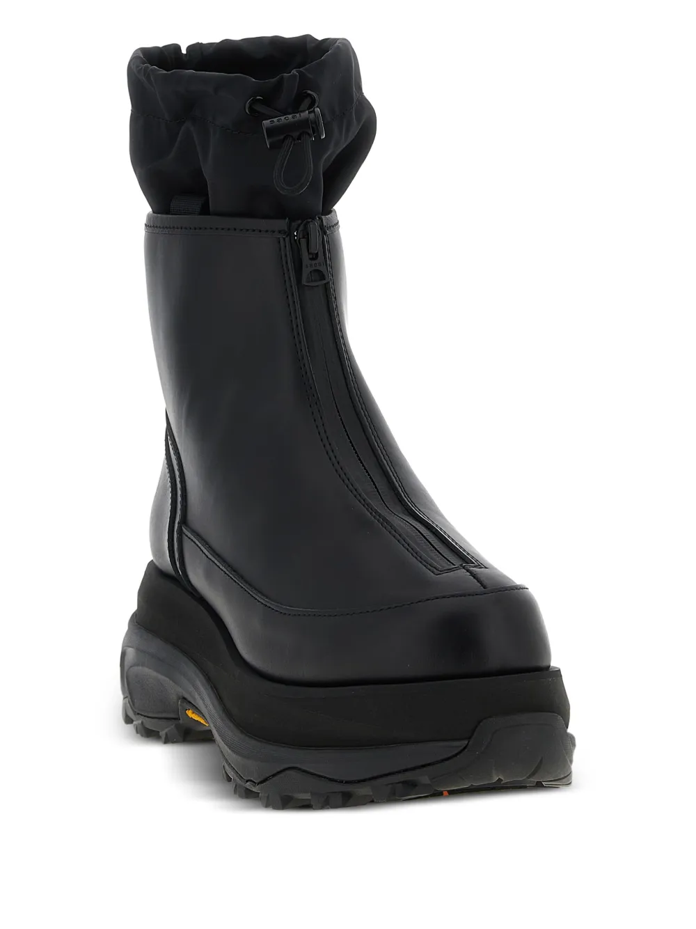 sacai Enkellaarzen met plateauzool Zwart