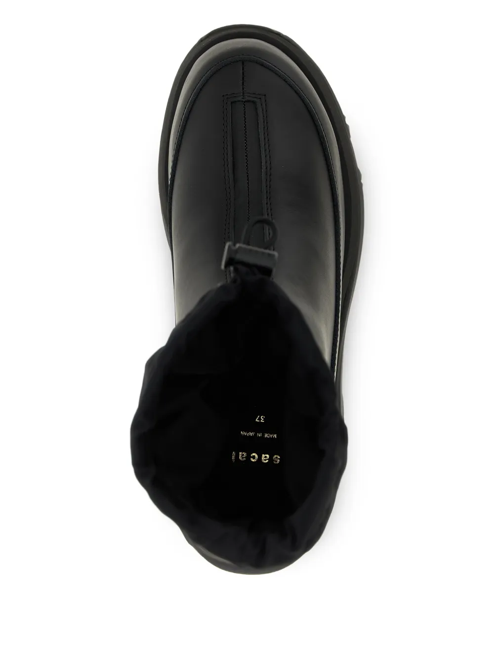 sacai Enkellaarzen met plateauzool Zwart