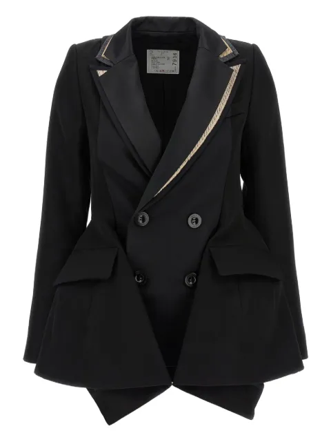 sacai multilayer double-breasted blazer