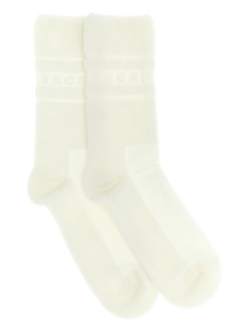 sacai jacquard logo socks - Toni neutri