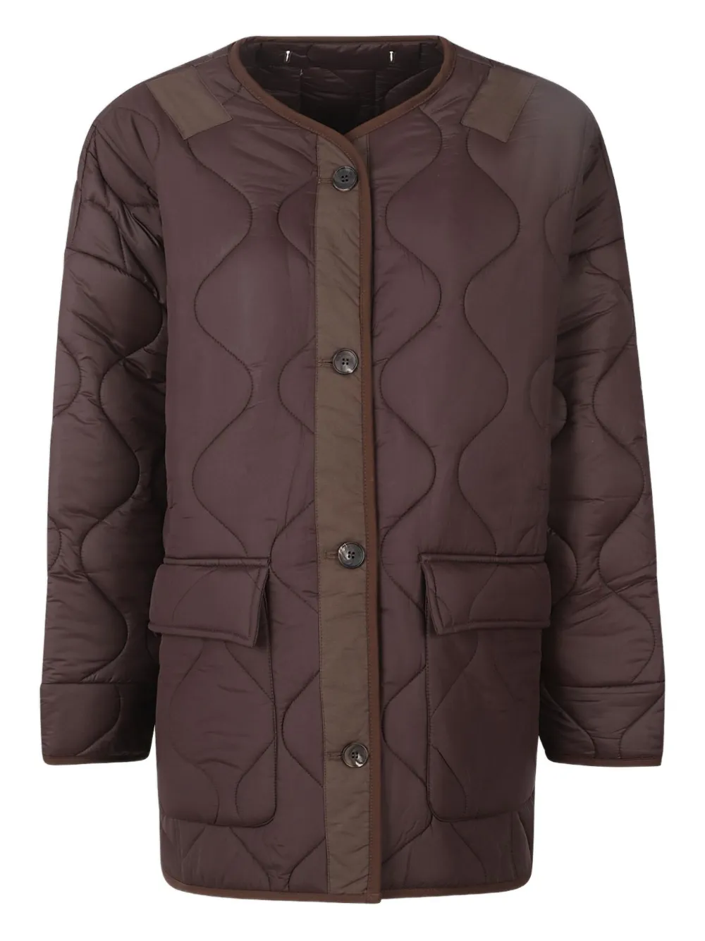 The Frankie Shop Teddy quilted jacket - Marrone