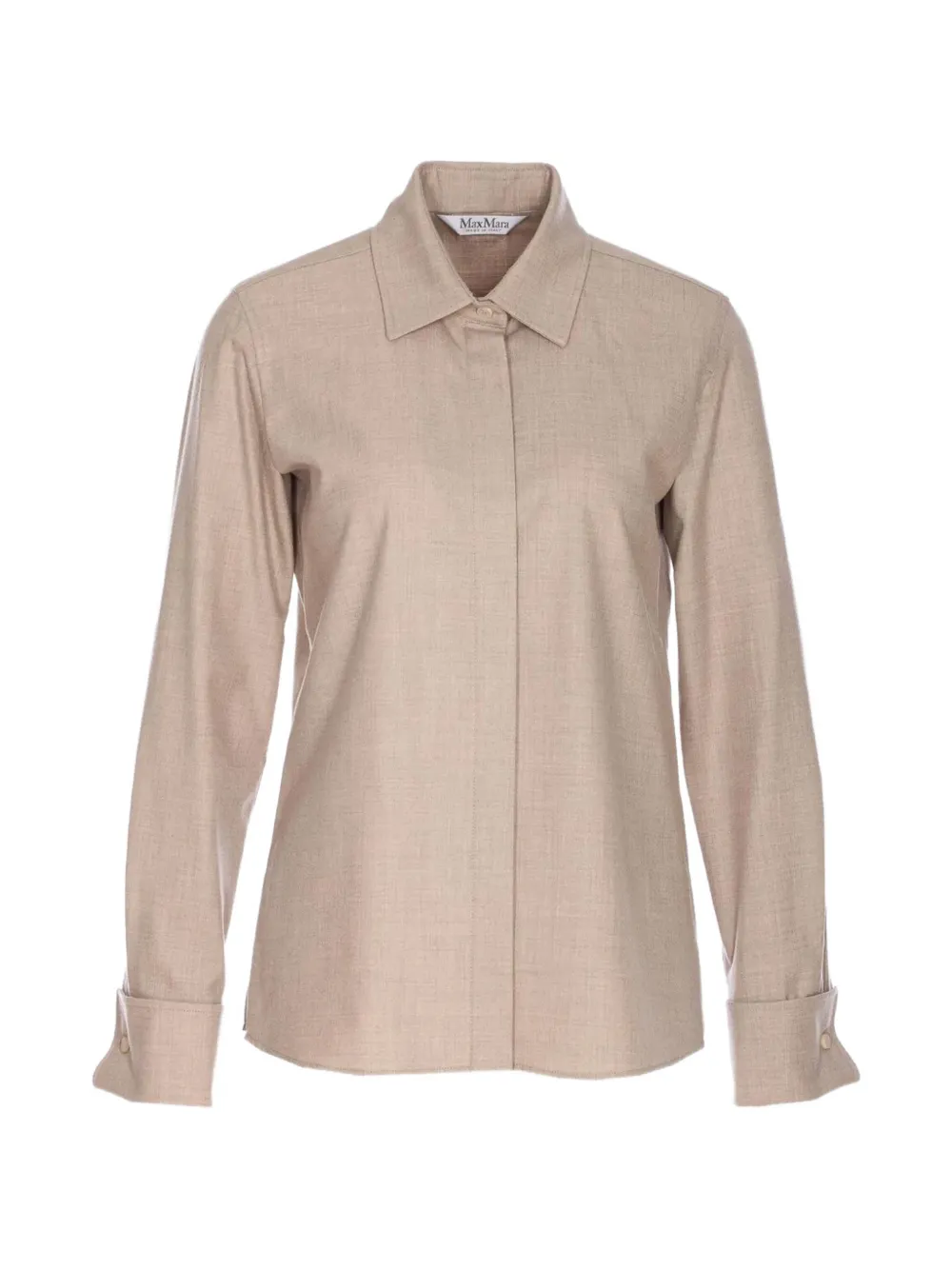 Max Mara Tebaide Buttoned Shirt In Neutral