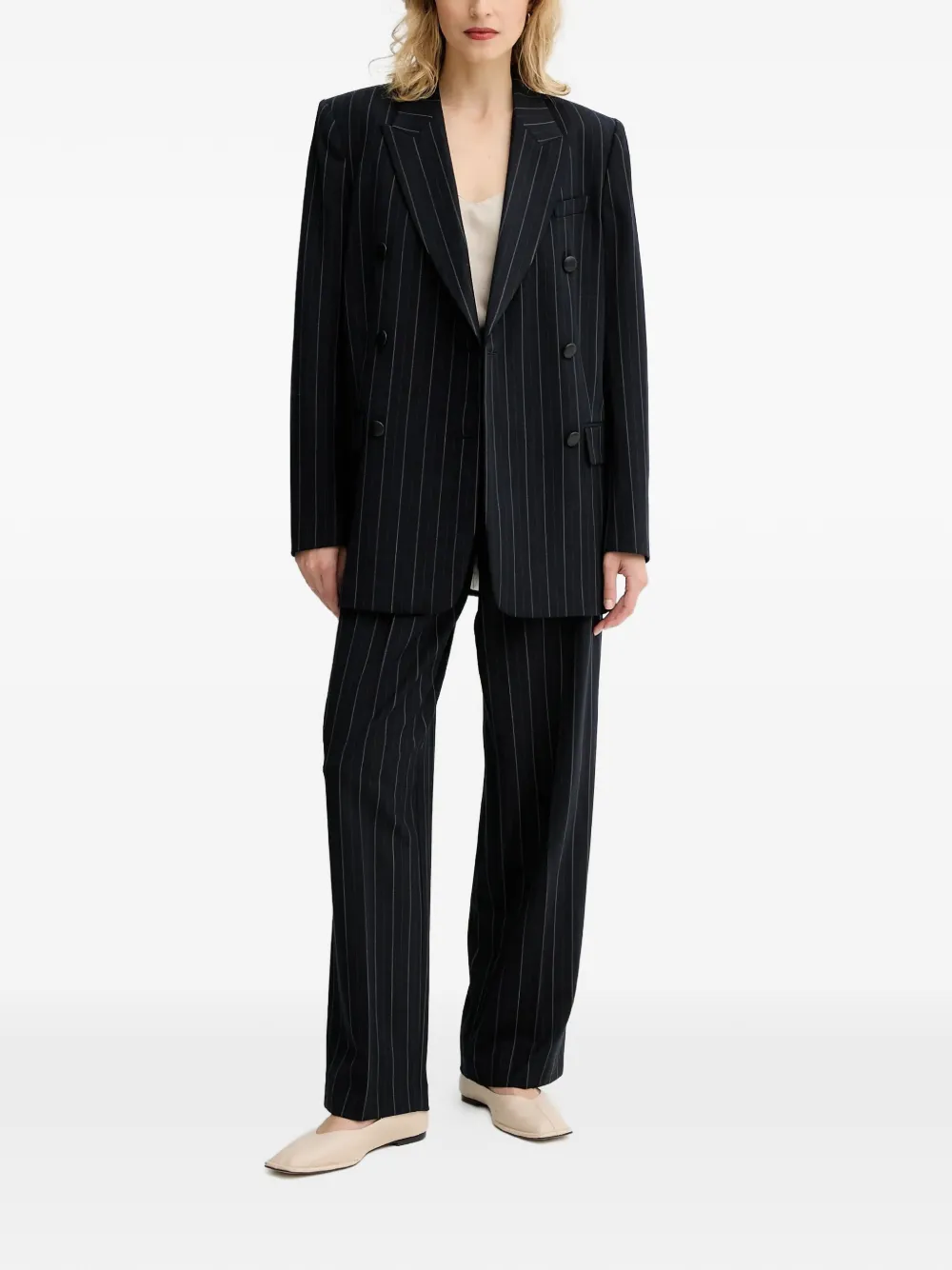  Rag & Bone Pinstripe Trousers - Black 