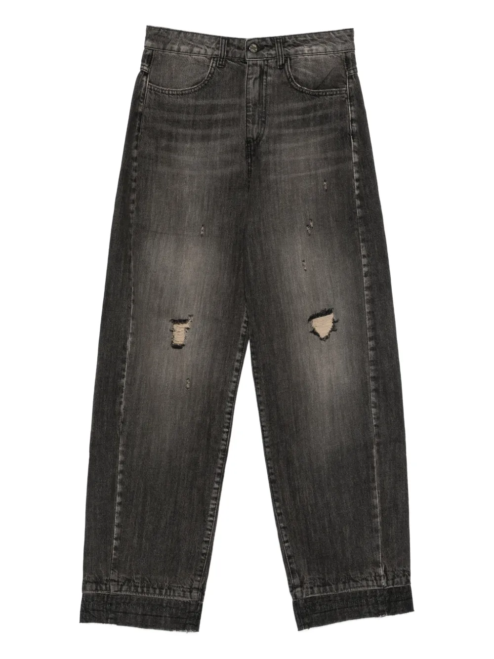 SO ALLURE distressed trousers | Grey | Image 1