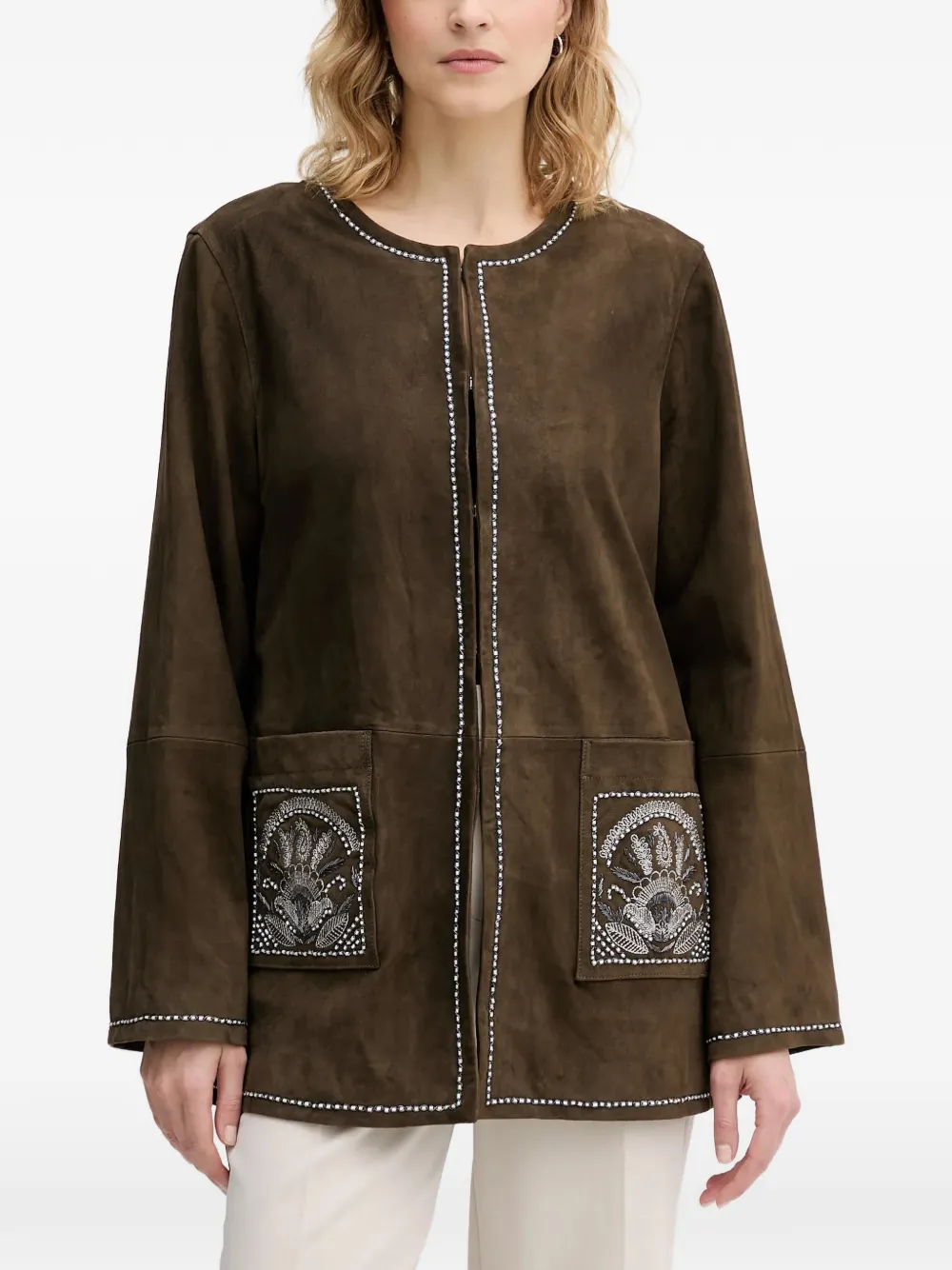 Pedro Del Hierro suede jacket - Verde