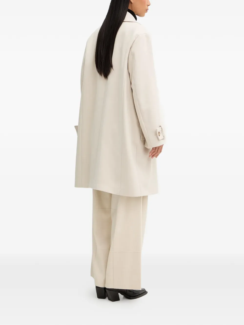  Ps Paul Smith Buttoned Double-breasted Coat - Neutrals 