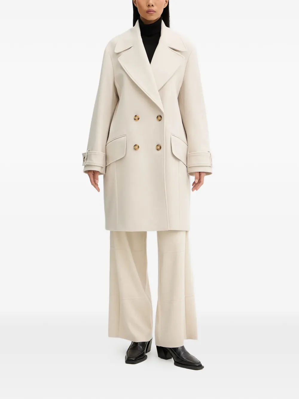 PS Paul Smith buttoned double-breasted coat - Toni neutri