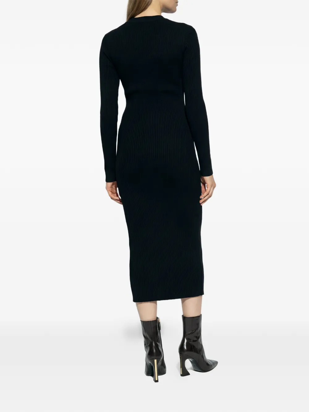 PS Paul Smith Midi-jurk met knopen Zwart