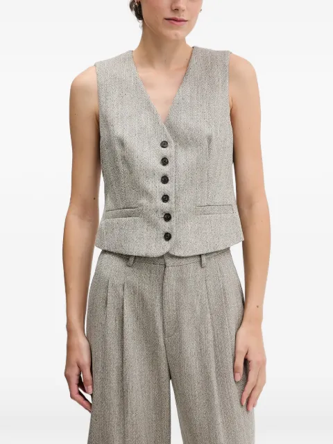 Pedro Del Hierro chaleco con botones y cuello en V