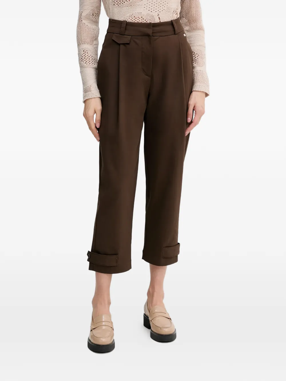 Pedro Del Hierro button-cuff trousers - Marrone