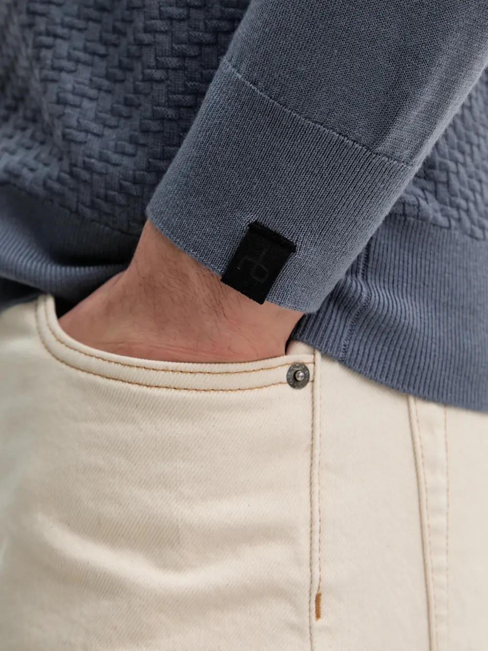 rag & bone Polotrui met textuur Blauw
