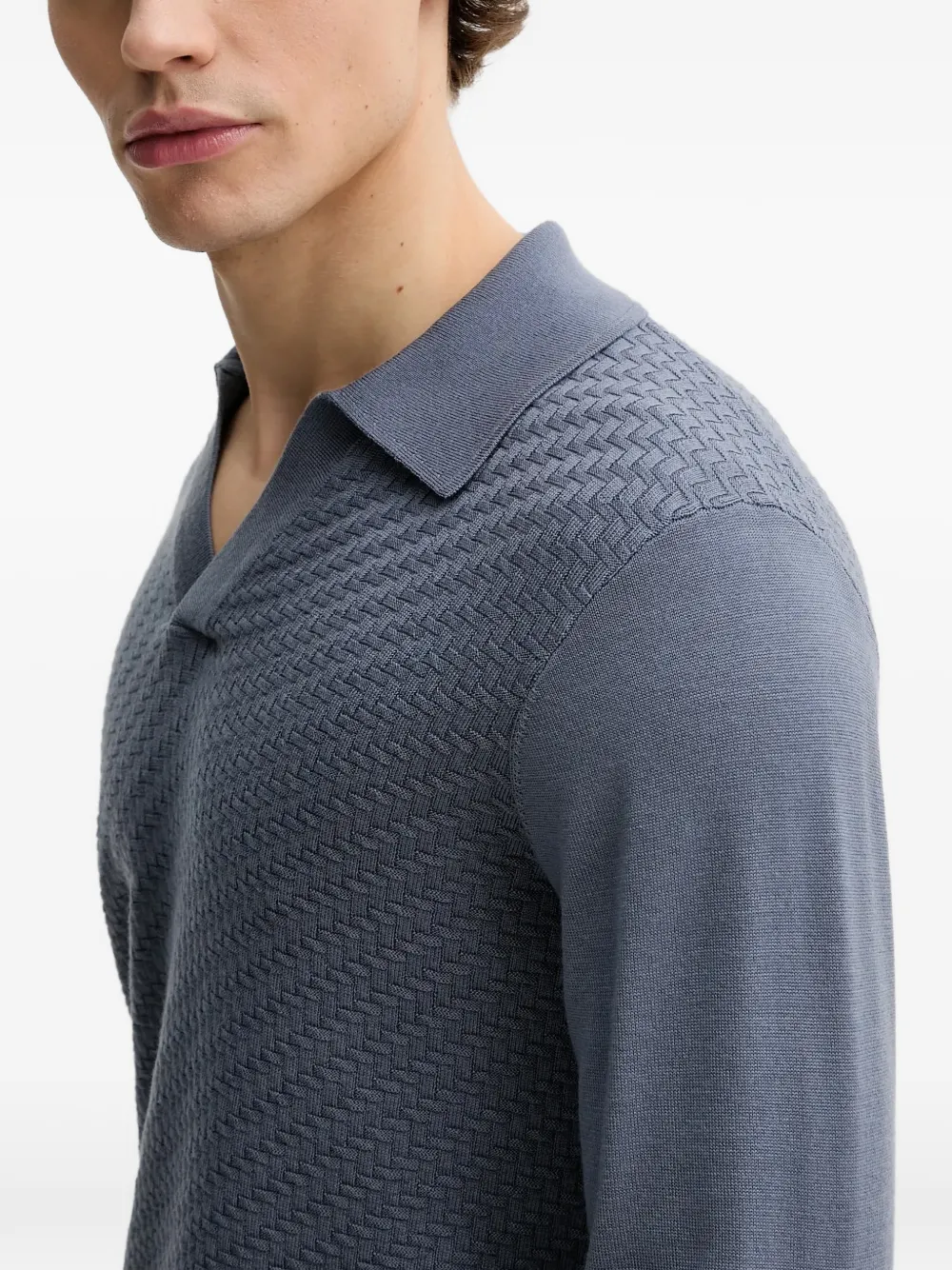 rag & bone Polotrui met textuur Blauw