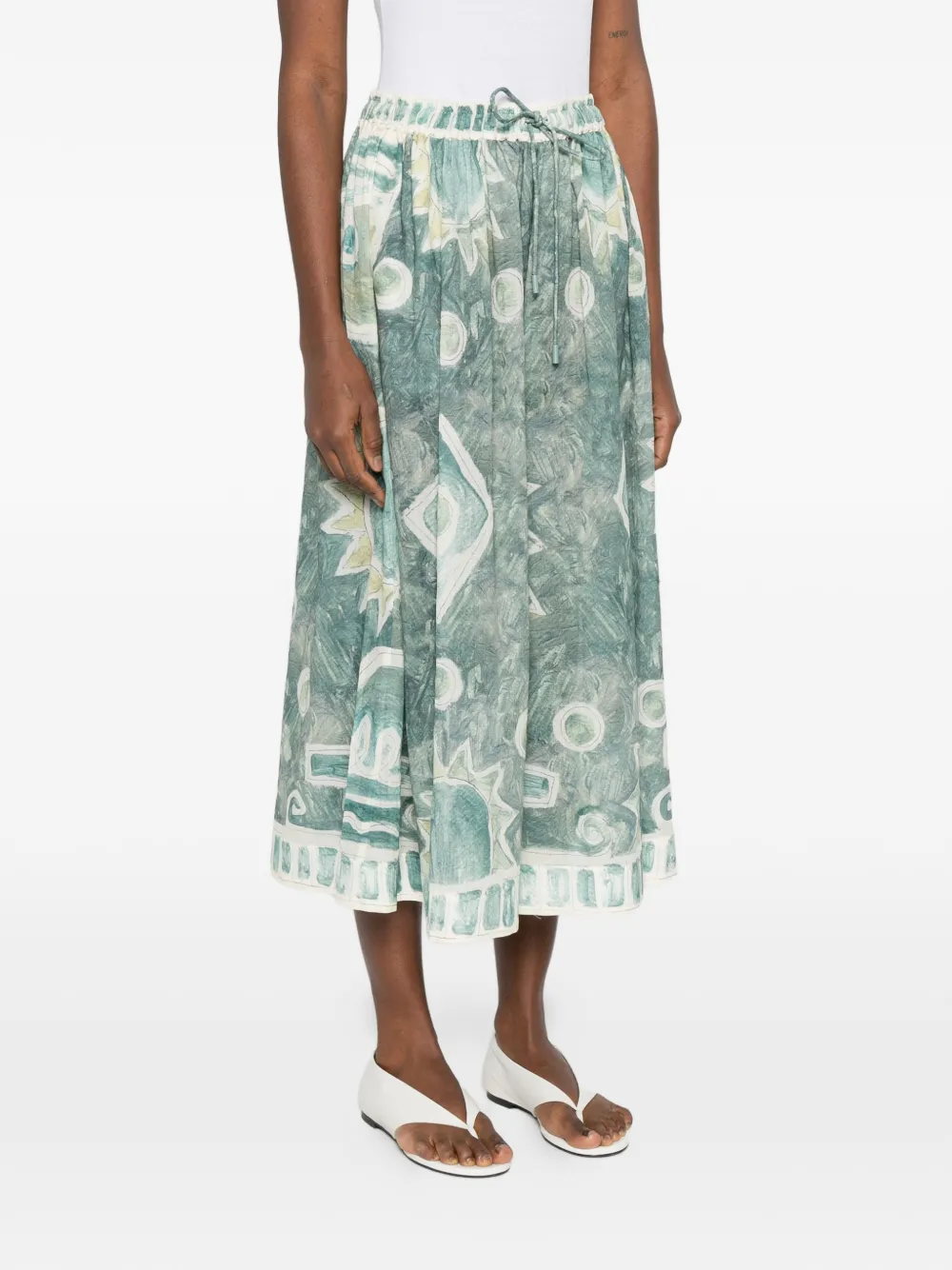  Alemais Samira Print Trousers - Green 