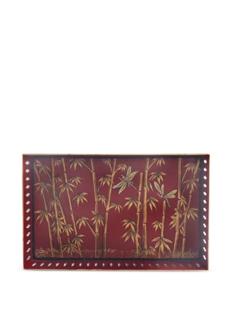 Les-Ottomans hand-painted bamboo-print tray