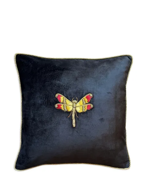 Les-Ottomans dragonfly-embellished cushion