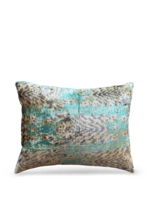 Les-Ottomans シルクベルベット クッション 50 x 40cm | レッド