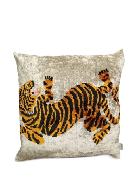 Les-Ottomans tiger-motif cushion