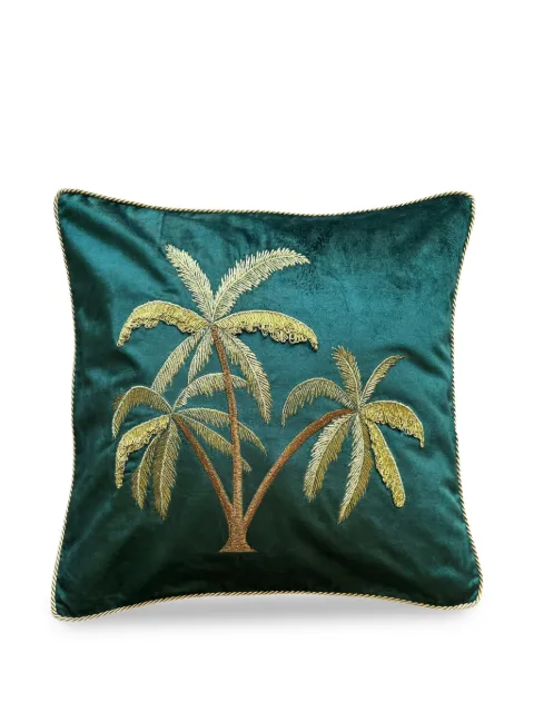 Les-Ottomans palm-embroidered cushion