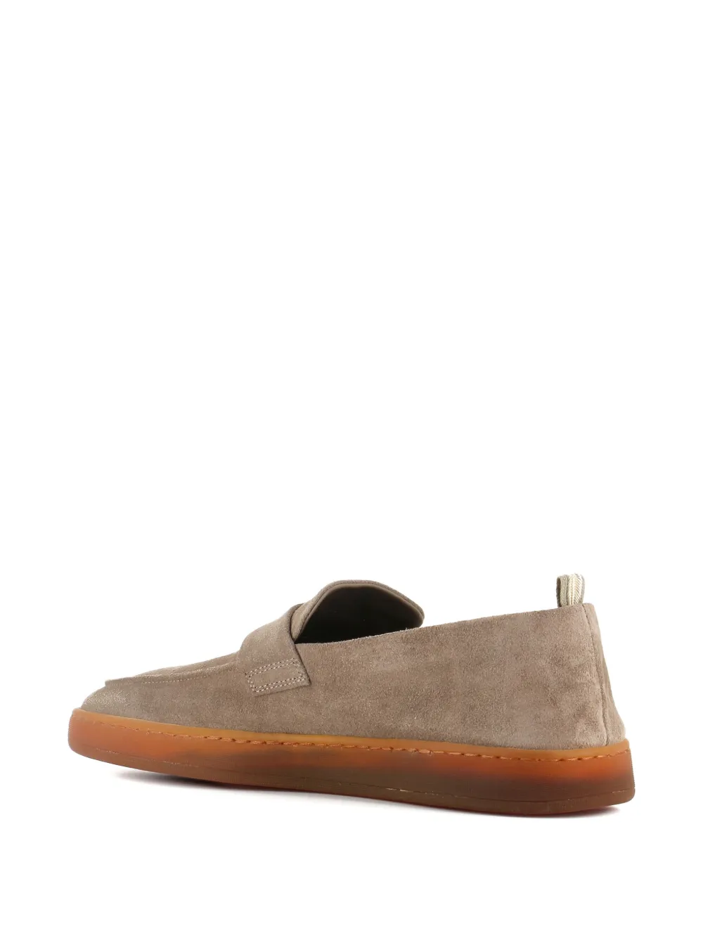 Officine Creative Herbie suede strap-detail loafers Beige