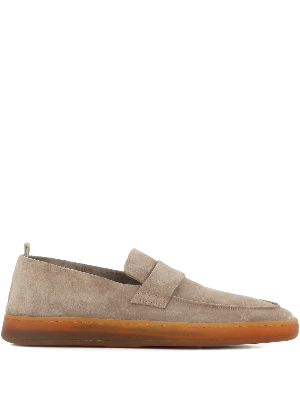 Officine Creative Herbie suede strap-detail loafers Beige