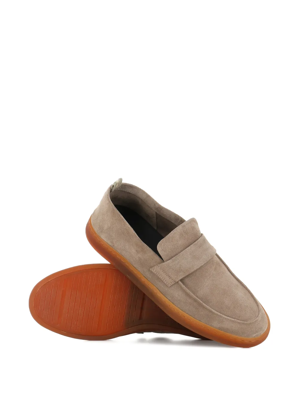 Officine Creative Herbie suede strap-detail loafers Beige